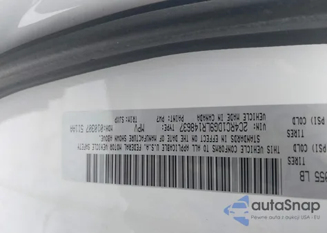 2020 Chrysler Voyager Lxi из США, поврежденный, VIN 2C4RC1DG9LR148637